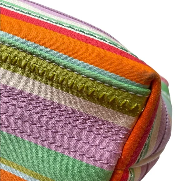 Coach Hampton Y2K Multicolor Striped Mini Bag -with Strawberry Shortcake Charm 🍓 - Picture 14 of 14